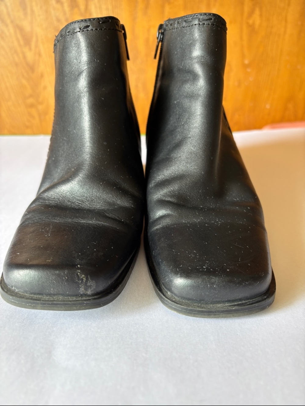 croft & barrow Black Leather Ankle Heeled Boots